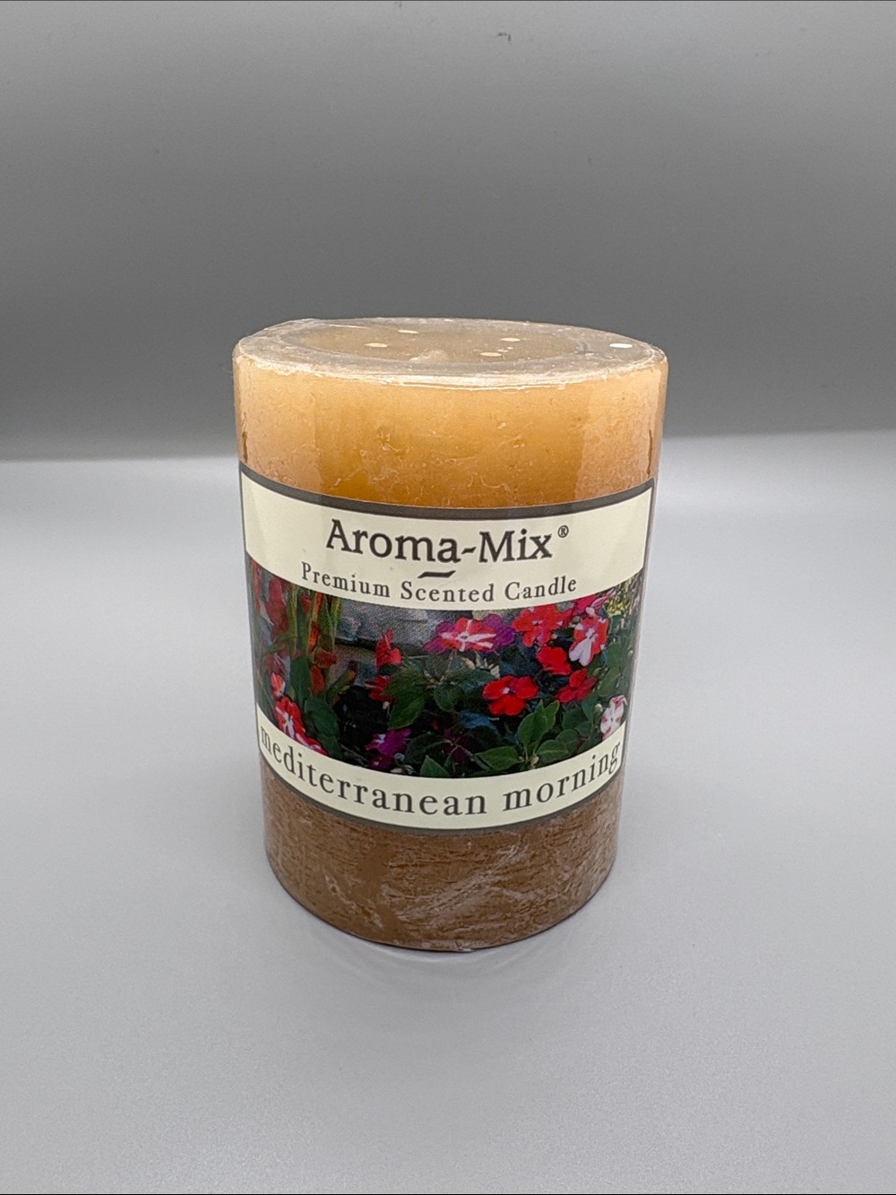 Mediterranean Morning Scented Pillar Candle - Amber